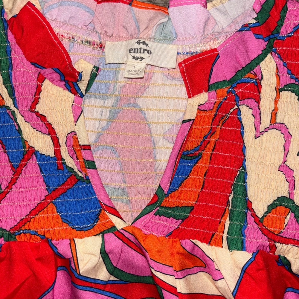 Entro Multicolor Ruffled Blouse - image 3